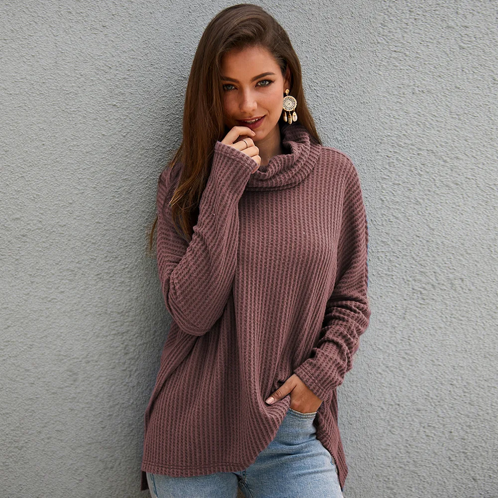 

Turtleneck Sweater Women 2020 New Autumn Winter Pullovers Sweater Women Knitted Full Sleeve Scarf Collar Sweater Women Clothes