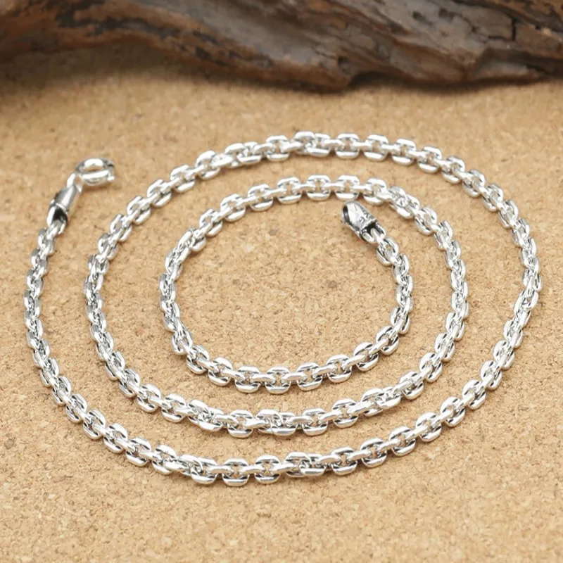 Модные ювелирные изделия BOCAI 2021 из стерлингового серебра 100% пробы 3 мм в стиле