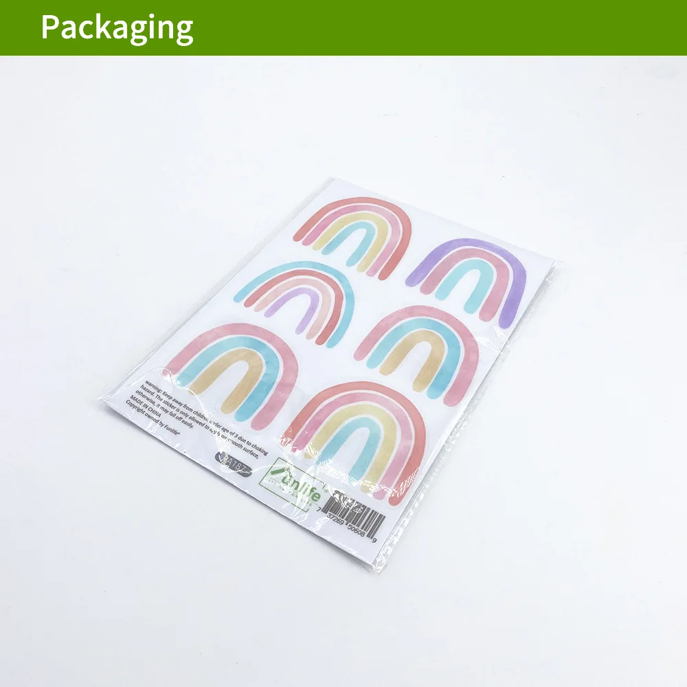 

36pcs Watercolor Rainbow Wall Stickers for Baby Kids rooms Wall Decor Removable PVC Bedroom Decorative Sticker Home Decoration