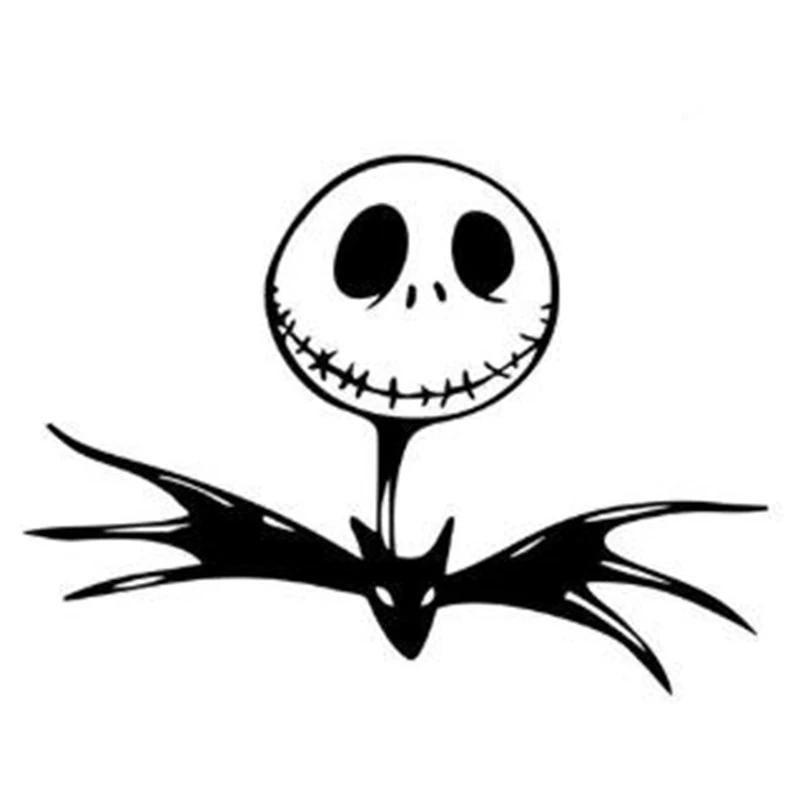 Черная/Серебристая забавная головка черепа Автомобильная наклейка виниловое