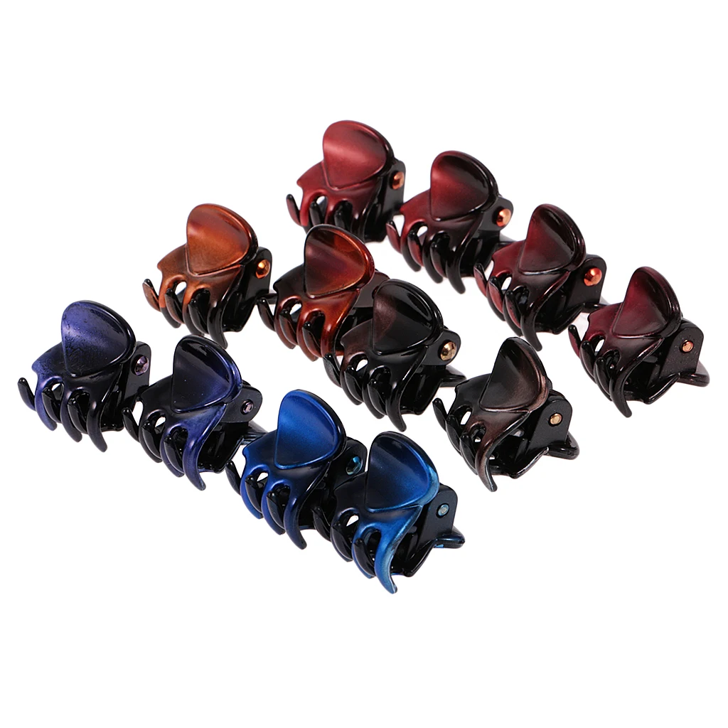 

24 Pieces Plastic Small Mini Hair Claw Clips Jaw for Girls Mix Colored