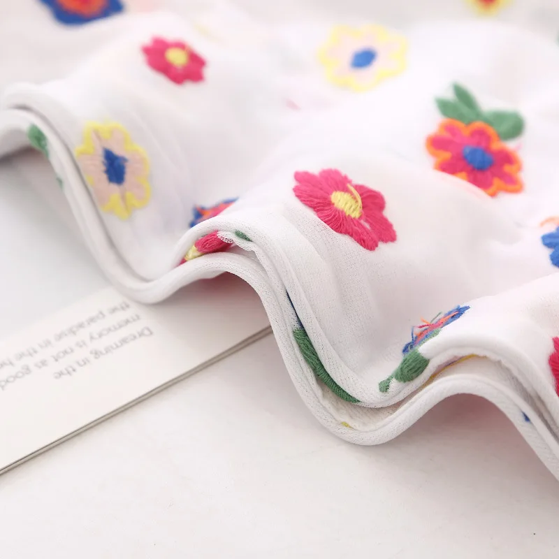 

Women Summer Thin Lace Bucket Hat Sweet Cute Colorful Small Flower Embroidery Travel Sunscreen Adjustable Fisherman Cap