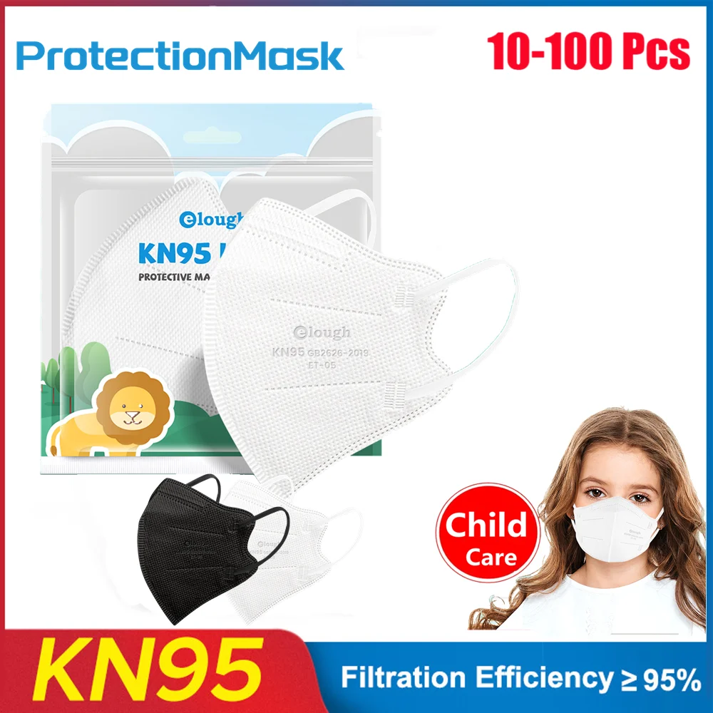 Mascarilla Infantil kn95 ffp2, máscaras para niños, negras, ffp, 2