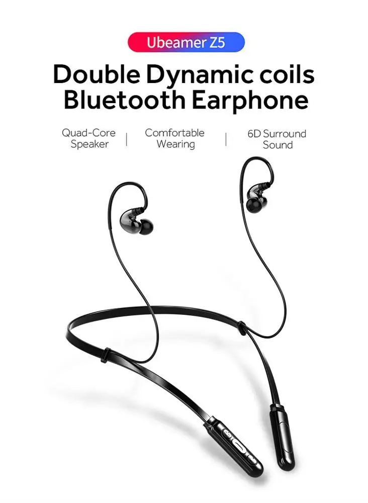 FMJ Z5 наушники Bluetooth v5.0 Водонепроницаемая беспроводная гарнитура 6D со звуком