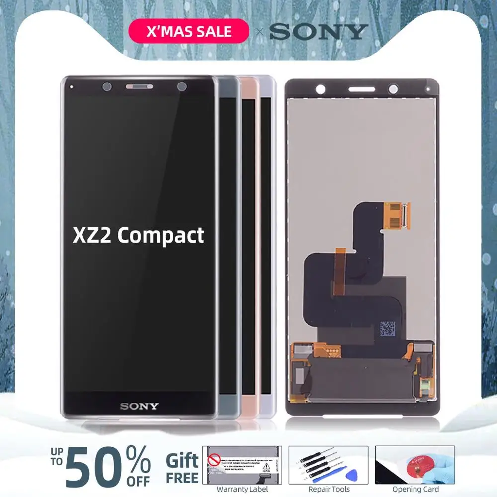 5,0 дюймов дисплей для 5,0 sony Xperia XZ2 компактный lcd кодирующий преобразователь сенсорного экрана в сборе Замена для sony XZ2 Mini lcd