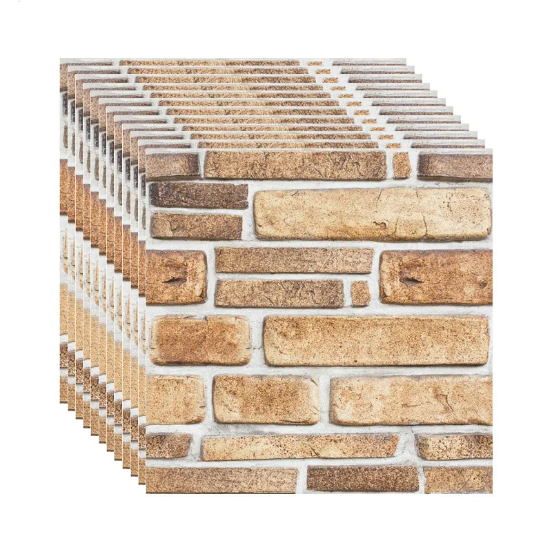 

Modern Retro Brick Pattern 3D Wall Paper Home Decor Self Adhesive Film PVC Waterproof Kids Room Living Room Wallcovering Decals