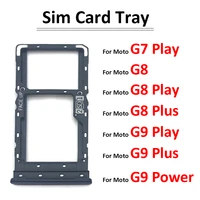 new sim tray for motorola moto g7 g8 g9 play plus power sim card slot sd card tray holder adapter