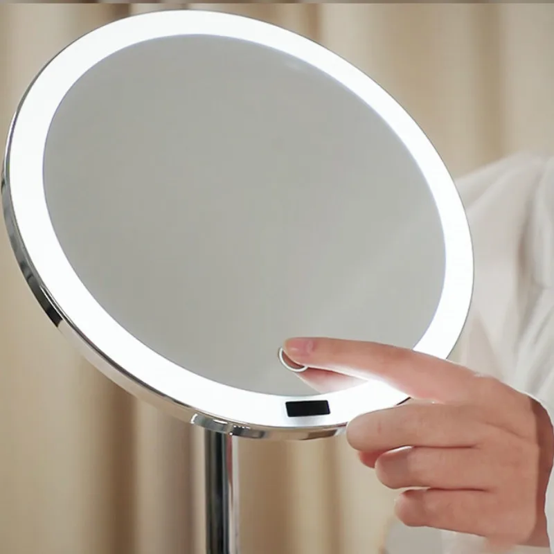 Desktop LED Touch Screen Light Makeup Mirror Magnifying Smart Vanity 8.5 inch HD Mirrors For Beauty WJ606 | Дом и сад