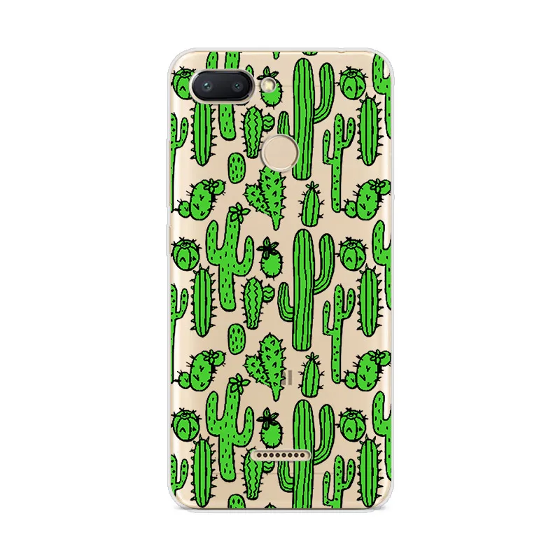 Чехол для телефона ciciber Plants Cactus мягкий ТПУ Xiaomi Redmi 6 5 4 3 A X S Pro Plus S2 Note 7 8 | Мобильные