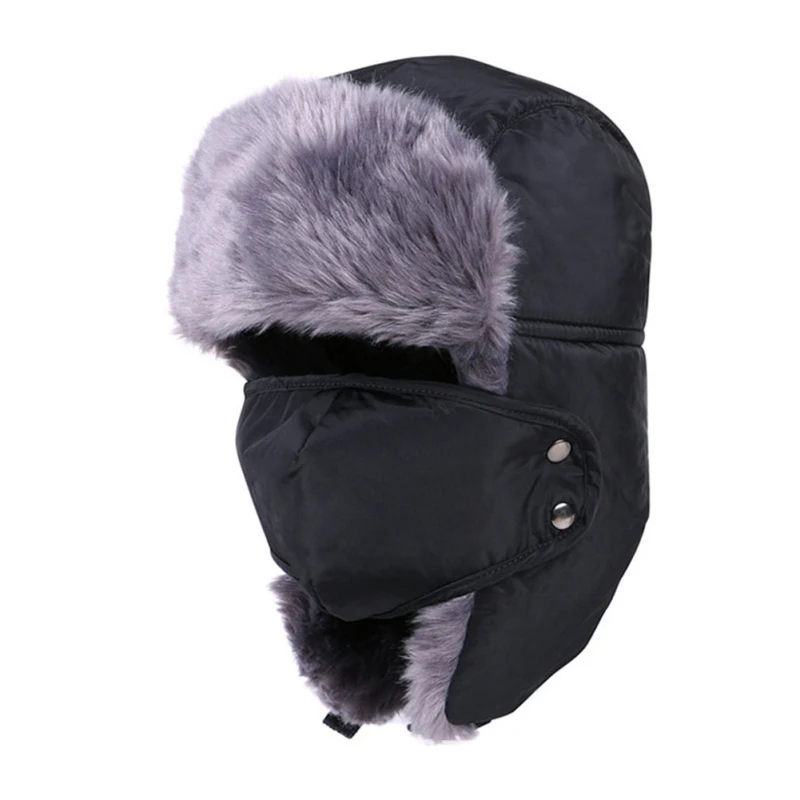 

2019 new Balaclava Earflap Bomber Hats Caps Scarf Men Women Hat Trooper Earflap Snow Ski Hat Cap With Scarve