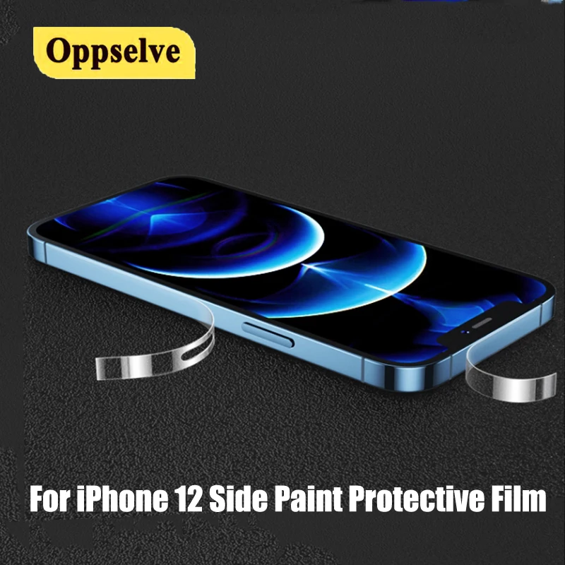 

For iPhone 12 Phone Side Film Hydrogel Protective Phone Film Frame For iPhone 12 Mini Pro Anti-Scratch Border Film Soft Sticker