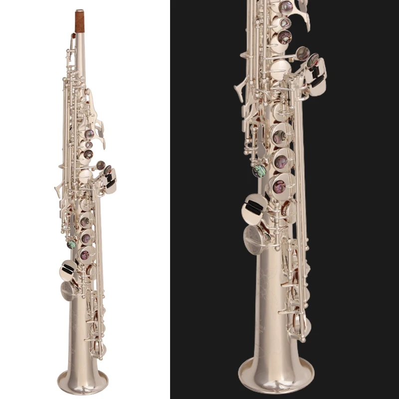 Прямой саксофон сопрано NAIPUTESI NT 802 тип ключа никелированный B плоский sax ушка