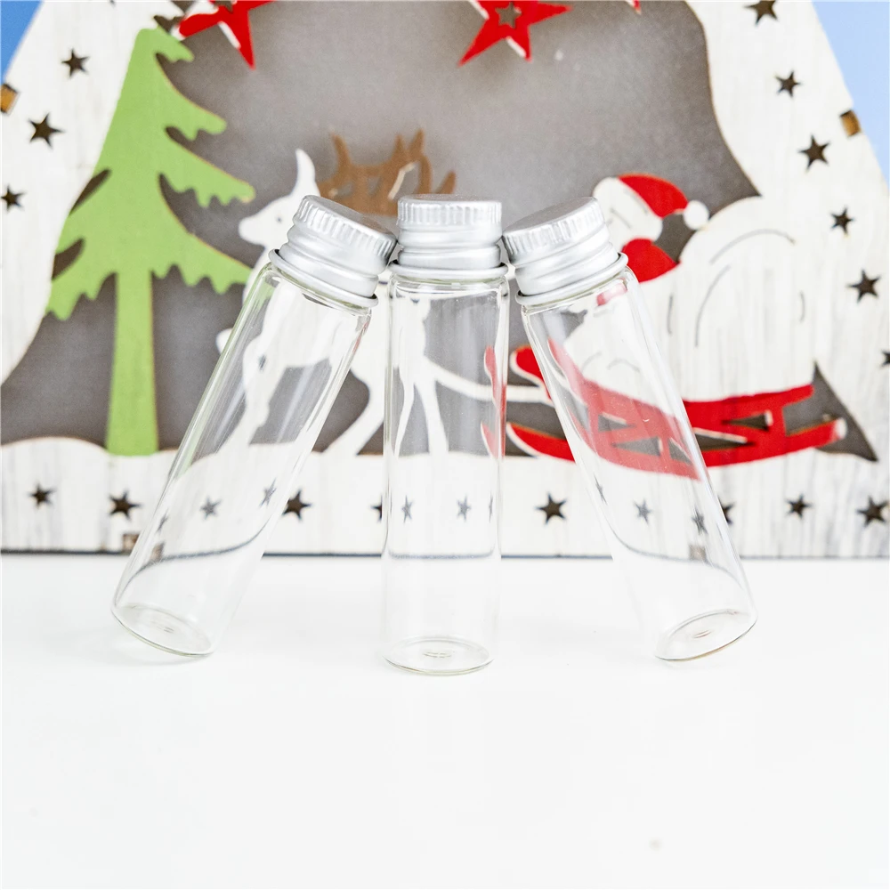 6 мл Борат контейнер с серебряной спираль Алюминий Кепки сверкающие и