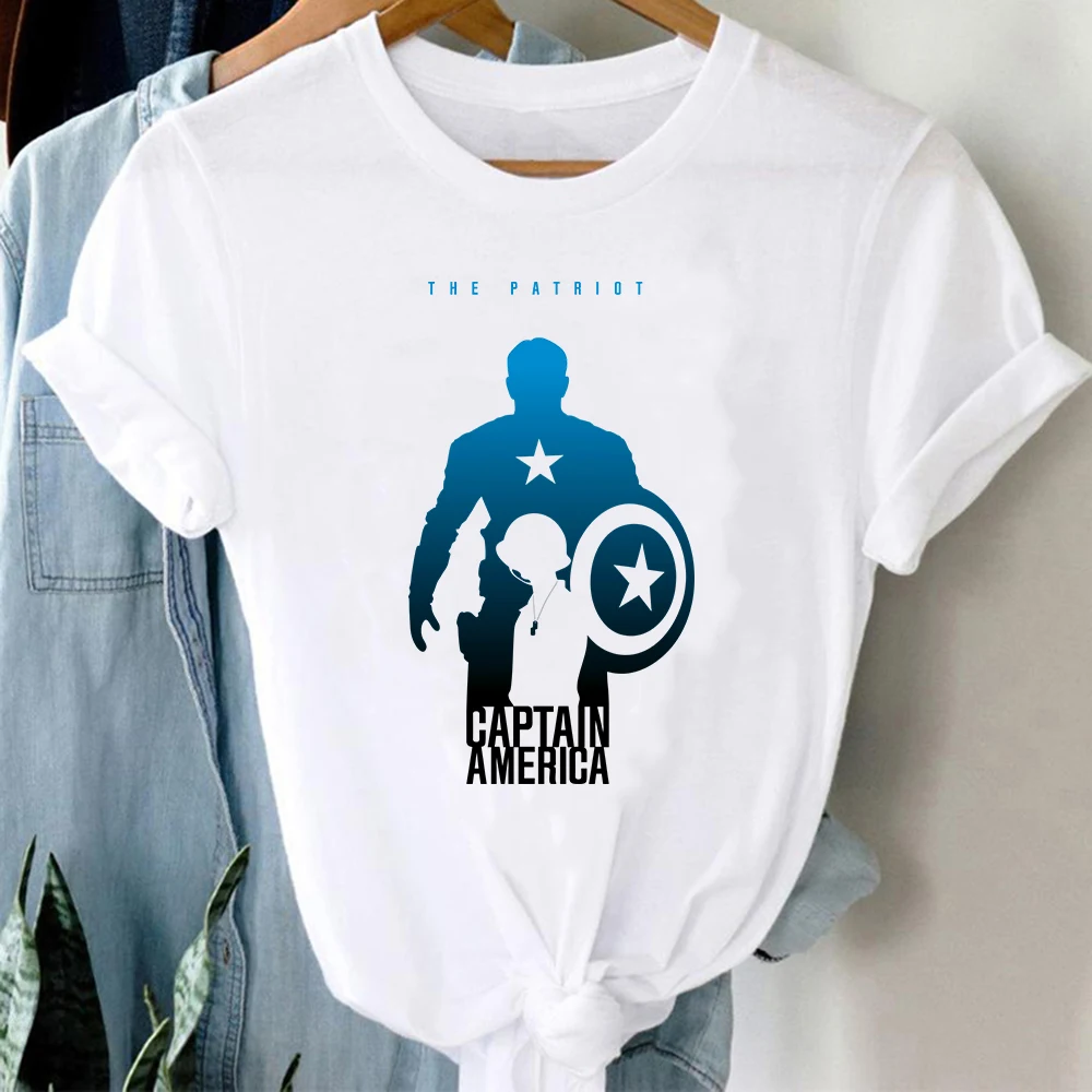 

Women Tops Marvel Streetwear Printing Short Sleeve T-shirts AVENGERS Unisex Oversized T Shirts Casual Couples Aesthetic Clothes