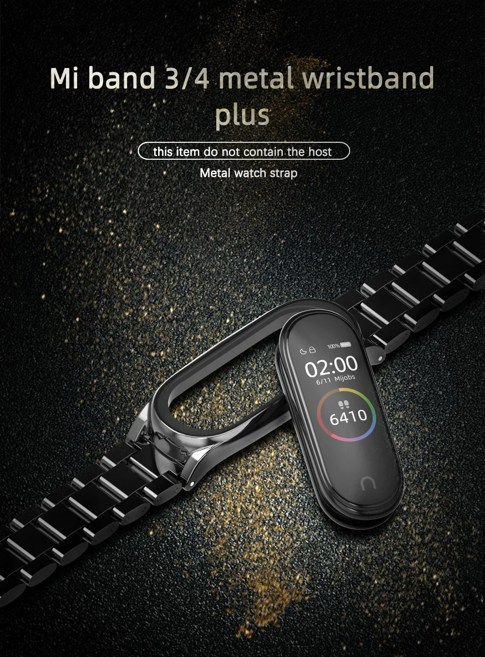 Металлический ремешок для Xiaomi mi Band 4 3 браслет mi Band 4 ремешок из нержавеющей стали браслеты для Pulseira mi band 3 умные часы Correa
