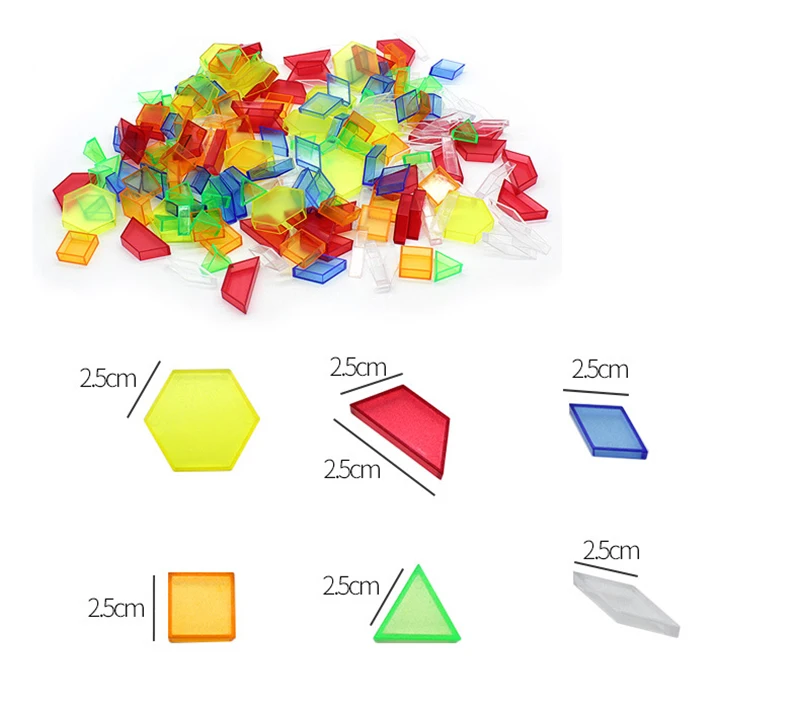 Rompecabezas 3D de 180 piezas para ni&ntilde;os, juguete educativo Montessori, geom&eacute;trico, con forma de Color arco&iacute;ris, transparente, DIY, juguetes de aprendizaje-1