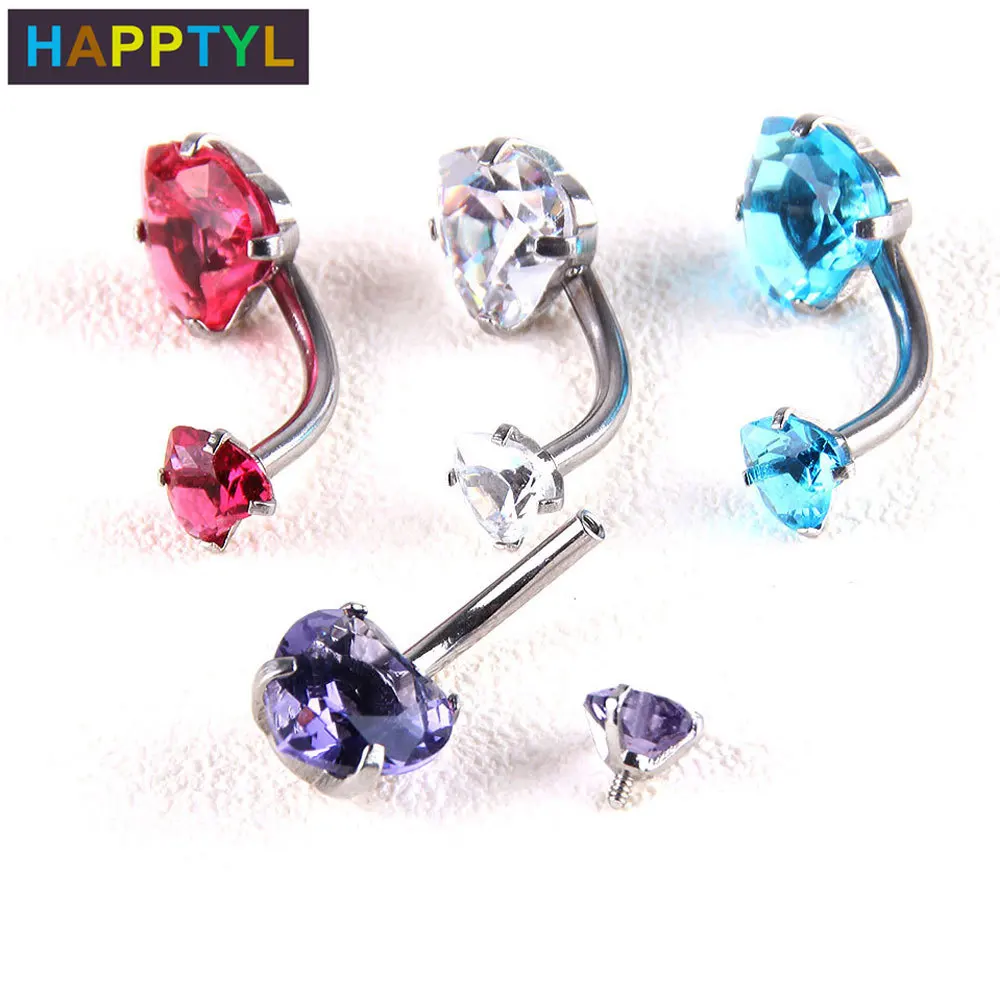 HAPPTYL 316 медицинские болтающиеся кольца из нержавеющей стали с пуговицами для