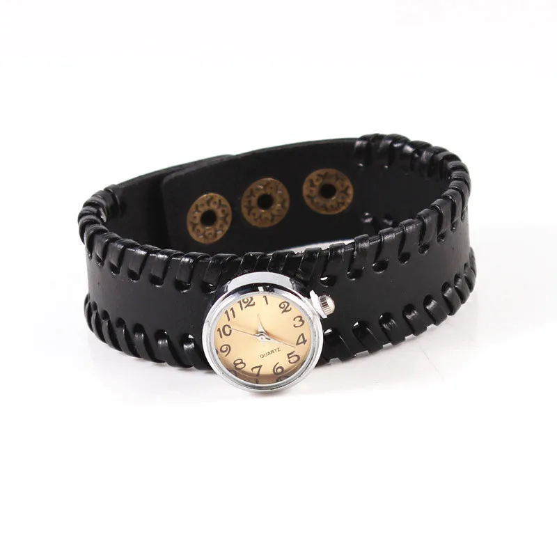 Черный Браслет из натуральной кожи 18 мм браслет с защелкой взаимозаменяемы часы