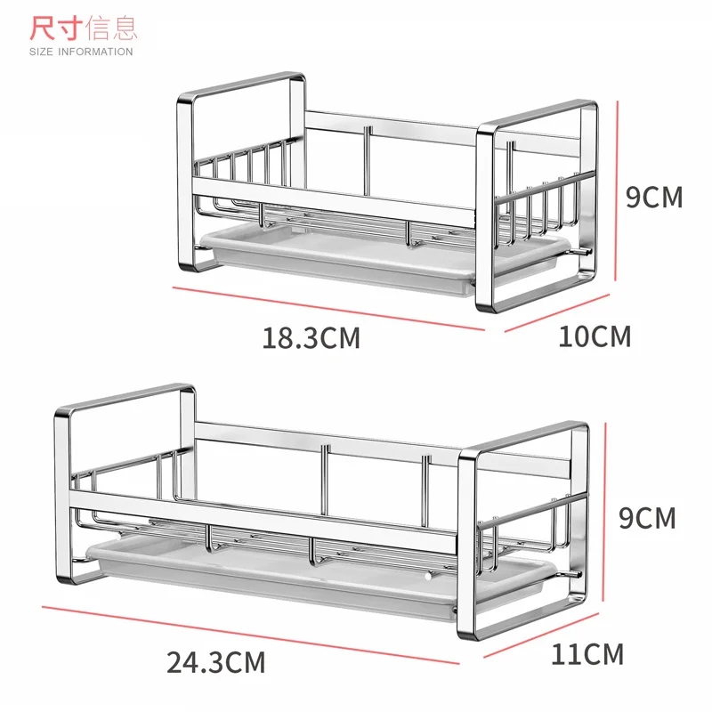 

304 stainless steel kitchen draining water storage sponge clean rag storage sink sink mesa storage rack kitchen accessories