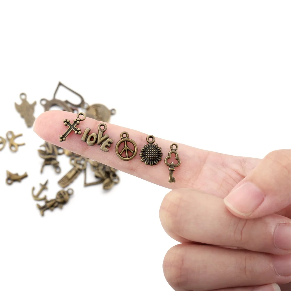 Бронзовые сплавы растения Животные Подвески Металлические маленькие украшения