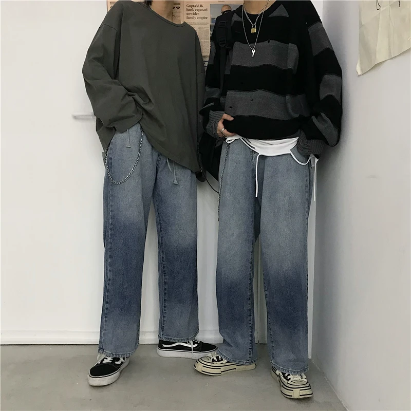 

INS Super Popular Pants Women's Autumn and Winter Korean Street Loose All-Match Casual Retro Gradient Jeans Fashionable Trousers