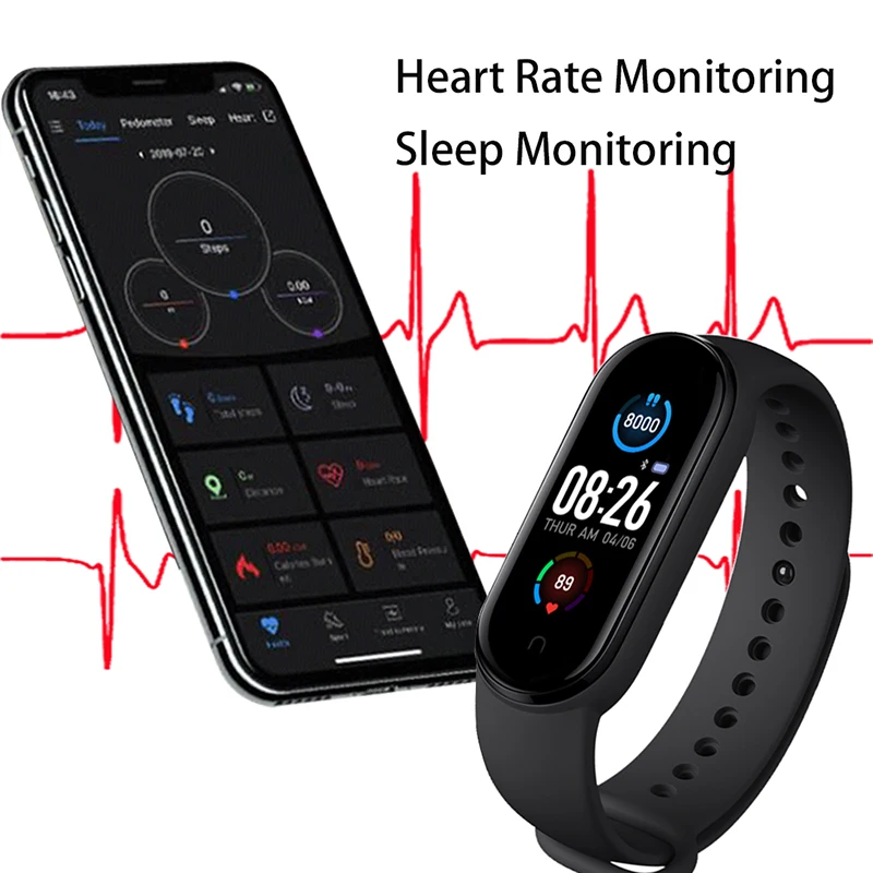 

M5 Smart Band Sport Smart Watch Men Woman Blood Pressure Heart Rate Monitor Fitness Bracelet For Android IOS Smart Wristbands