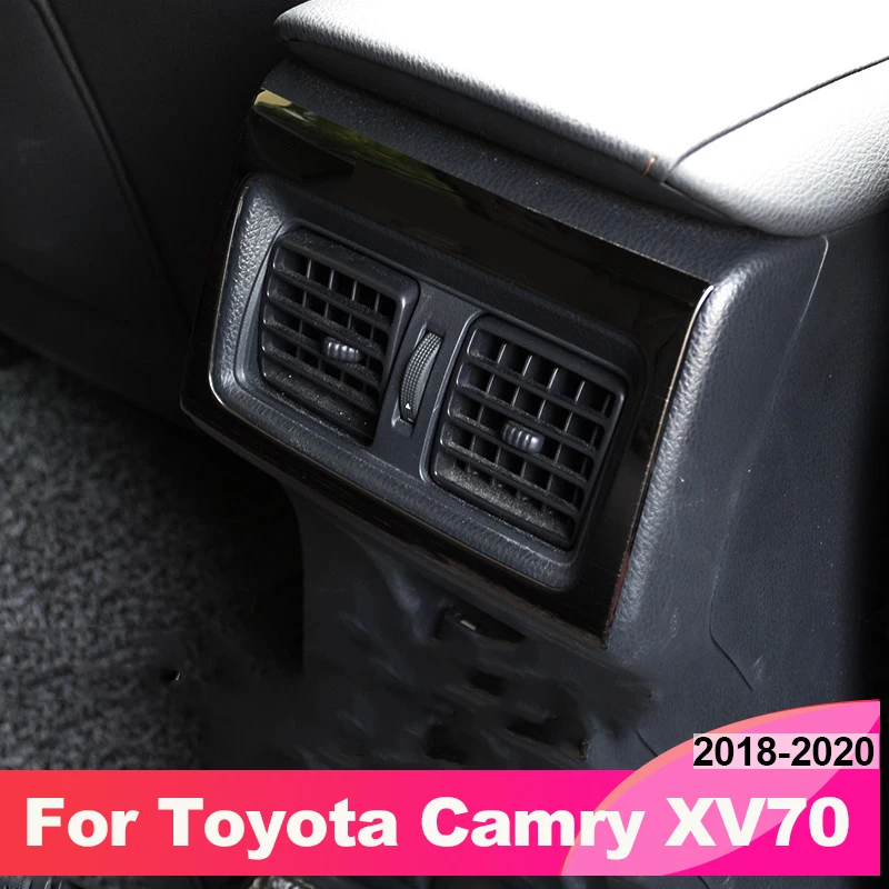 Car Rear Armrest Air Vent Outlet Frame Trims for Toyota Camry 2018 2019 2020 2021 70 V70 Xv70 Trd Accessories Auto