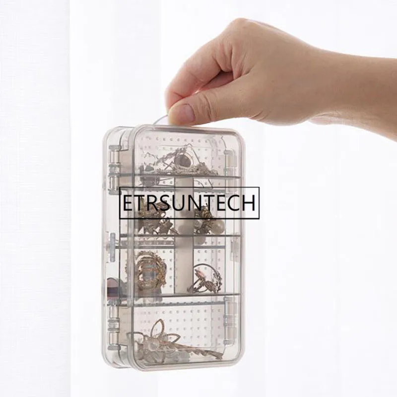 50pcs Plastic Storage 10 Grid Jewelry Box Dual Layer Pill Compartment Container For Beads Ring Earring Case | Дом и сад