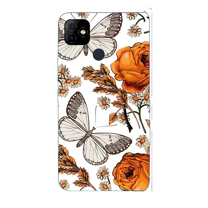 Силиконовый защитный чехол для ITEL P36 Pro Vision 1 plus из мягкого ТПУ с принтом