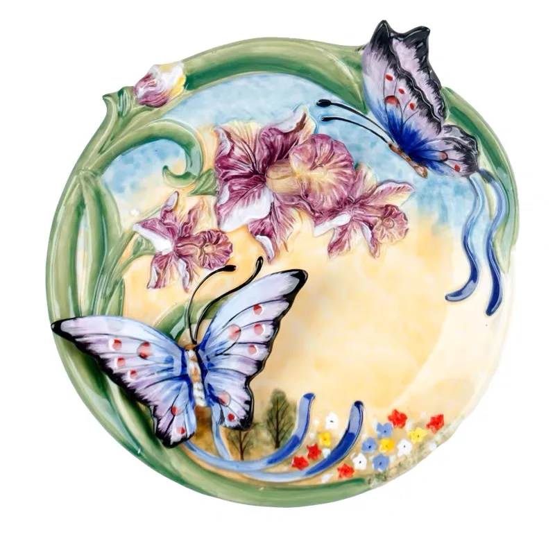 Бутилированной Лили декоративная настенная посуда фарфор декоративные тарелки