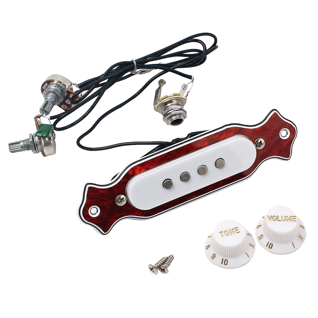 

1 sets Pre-wired 4-string Guitar Pickup with Volume & Tone Knobs for Electric Guitar