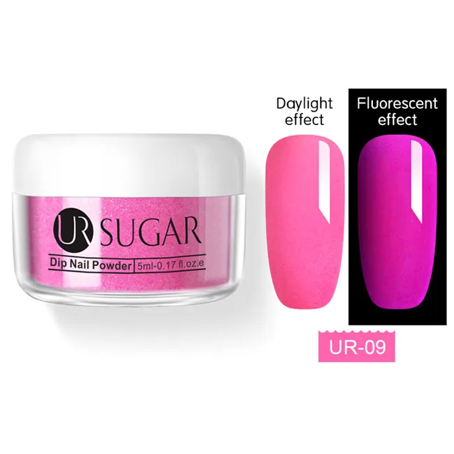 Neon 9 Ur Sugar 5 мл флуоресцентный блеск Dip порошок для ногтей голографический градиентный французский пигмент погружающийся порошок для ногтей украшение для ногтей - Цвет: Neon 9