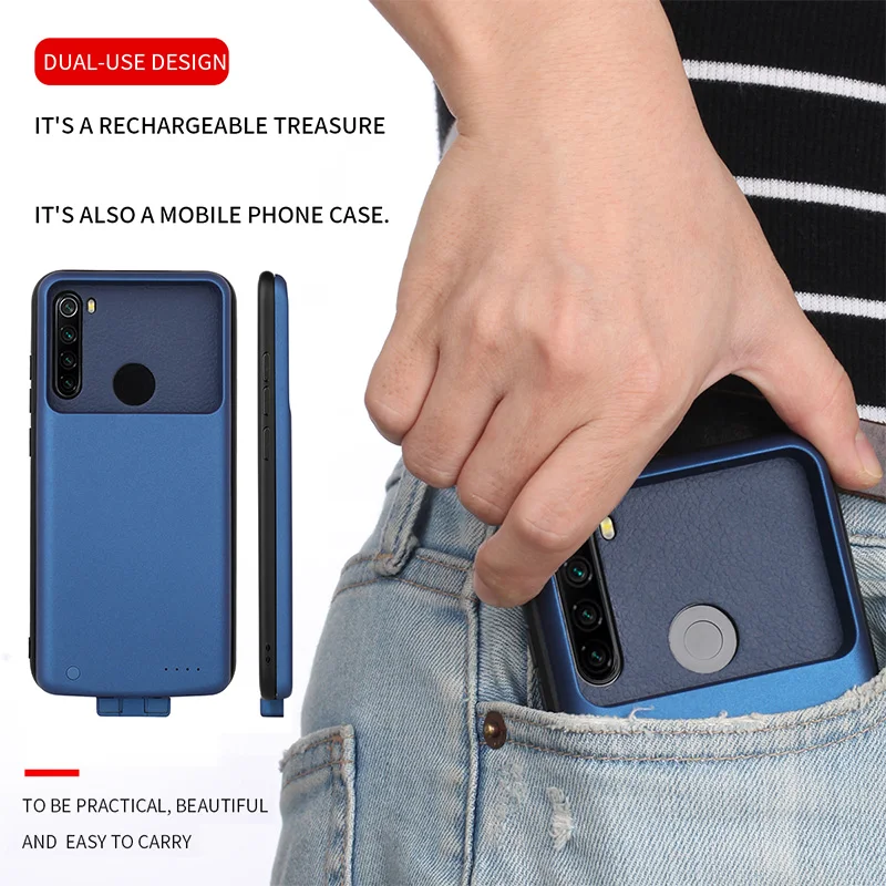 

5000mah Battery Charger Case for Xiaomi Redmi Note 8 Pro Power Bank Case for Redmi Note 8 note 8 pro Battery Charger Phone Case