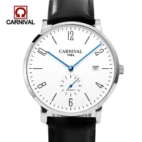 carnival brand luxury mechanical watch waterproof ultra thin business calendar automatic wristwatches for men relogio masculino