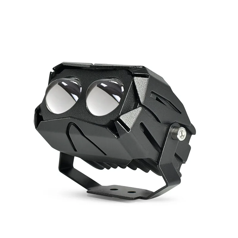 

Светодиодсветодиодный Автомобильная маленькая стальная лампа-пистолет, двухцветный лазерный пистолет, линза, прожектор, Автомобильные фа...