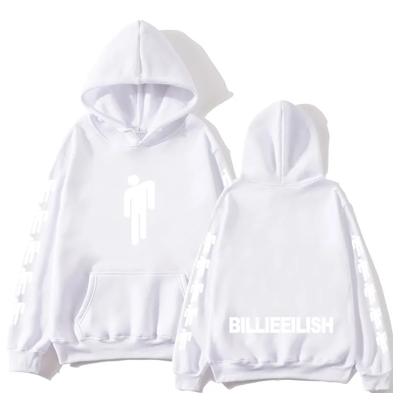 Новая популярная толстовка с капюшоном Billie Eilish Mannen Zwarte Katoenen, толстовка с капюшоном Paar Billie Eilish, теплая толстовка с капюшоном для дома/manne