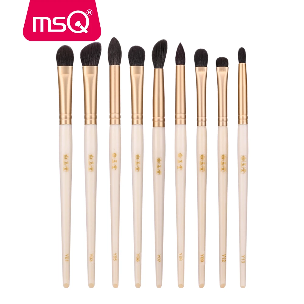 Набор кистей для макияжа MSQ 1 шт. кисть растушевки ресниц веер бровей из козьей и