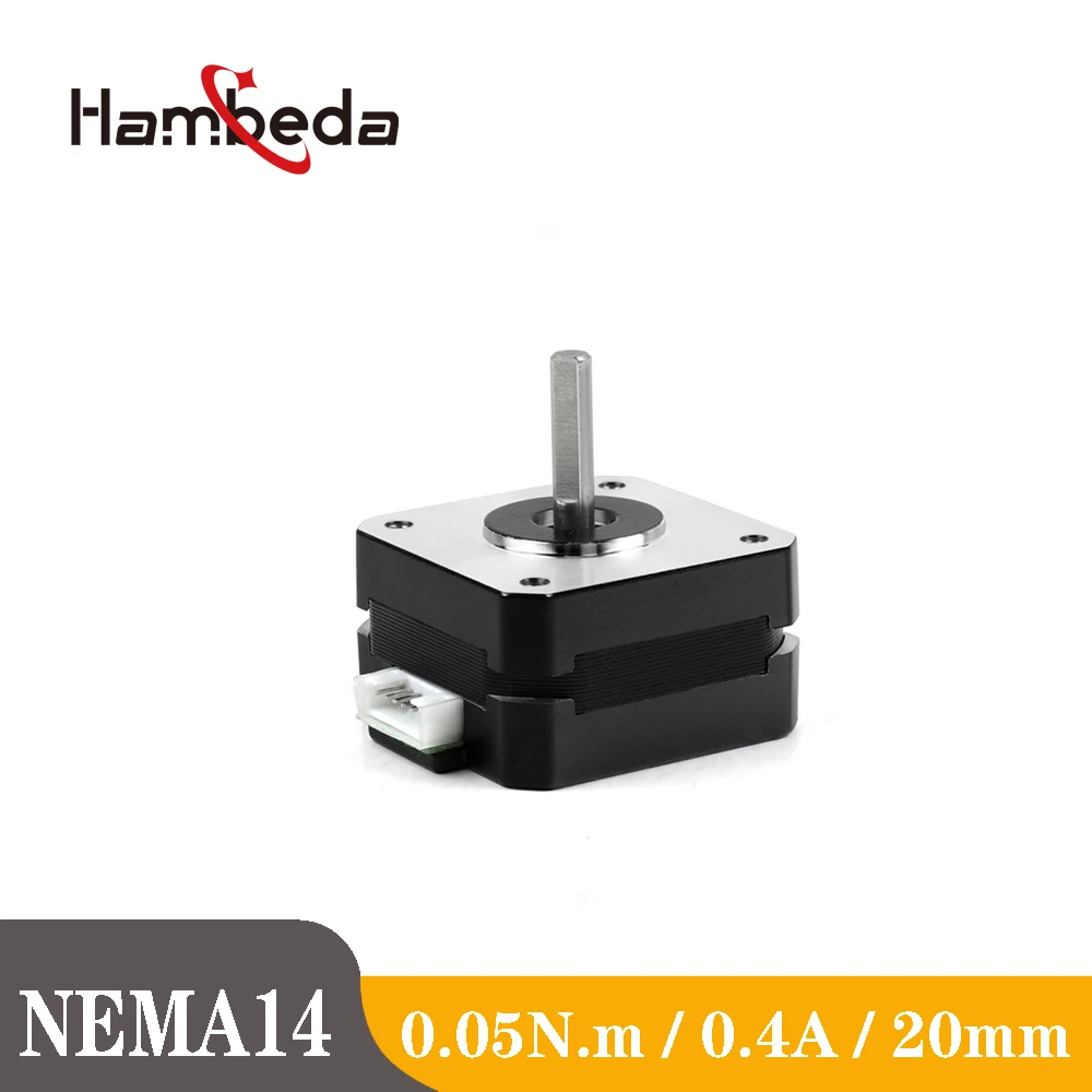 

1.8 Degree Nema14 Stepper Motor 20mm Height 0.4A 3V Step Motor 4-lead for 3D Printer and Engraving Machine
