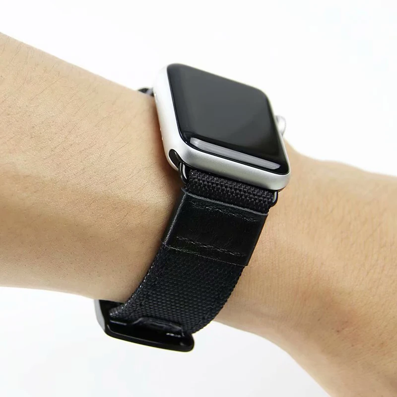 Leather sport Strap Compatible with apple watch 4 44/40mm wristband for band 42/38mm Bracelet iwatch serie 3 2 1 | Наручные часы