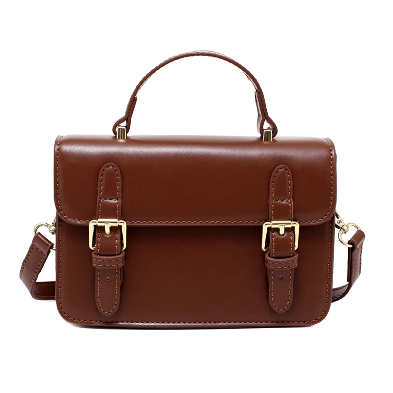 

Vintage Square Tote bag 2021 Fashion New High quality PU Leather Women's Designer Handbag Portable Shoulder Messenger Bag Purses