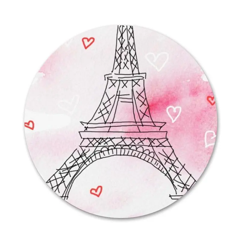 Painting the Eiffel Tower Badge Brooch Pin Accessories For Clothes Backpack Decoration gift | Badges