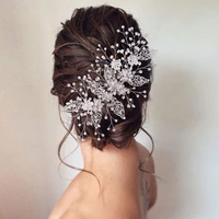 flower crown wedding hair accessories bridal tiara wedding headwear bridal hair jewelry crystal headpiece alloy bridal headdress