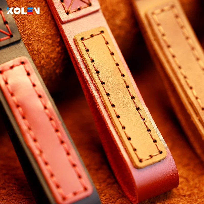 Брелок для ключей из натуральной кожи ручное плетение металлическое кольцо