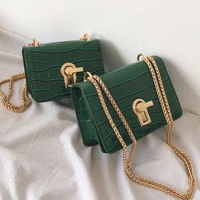 mini square flip bag 2020 summer new quality pu leather womens designer handbag stone pattern lock chain shoulder messenger bag