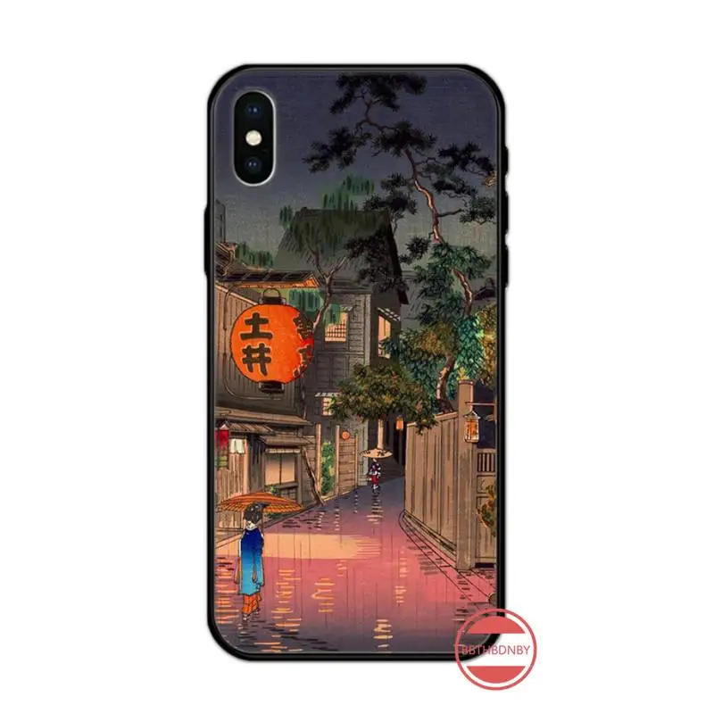 

Japanese style Art Crane pattern Phone Case for iPhone 11 12 mini pro XS MAX 8 7 6 6S Plus X 5S SE 2020 XR luxury funda coque