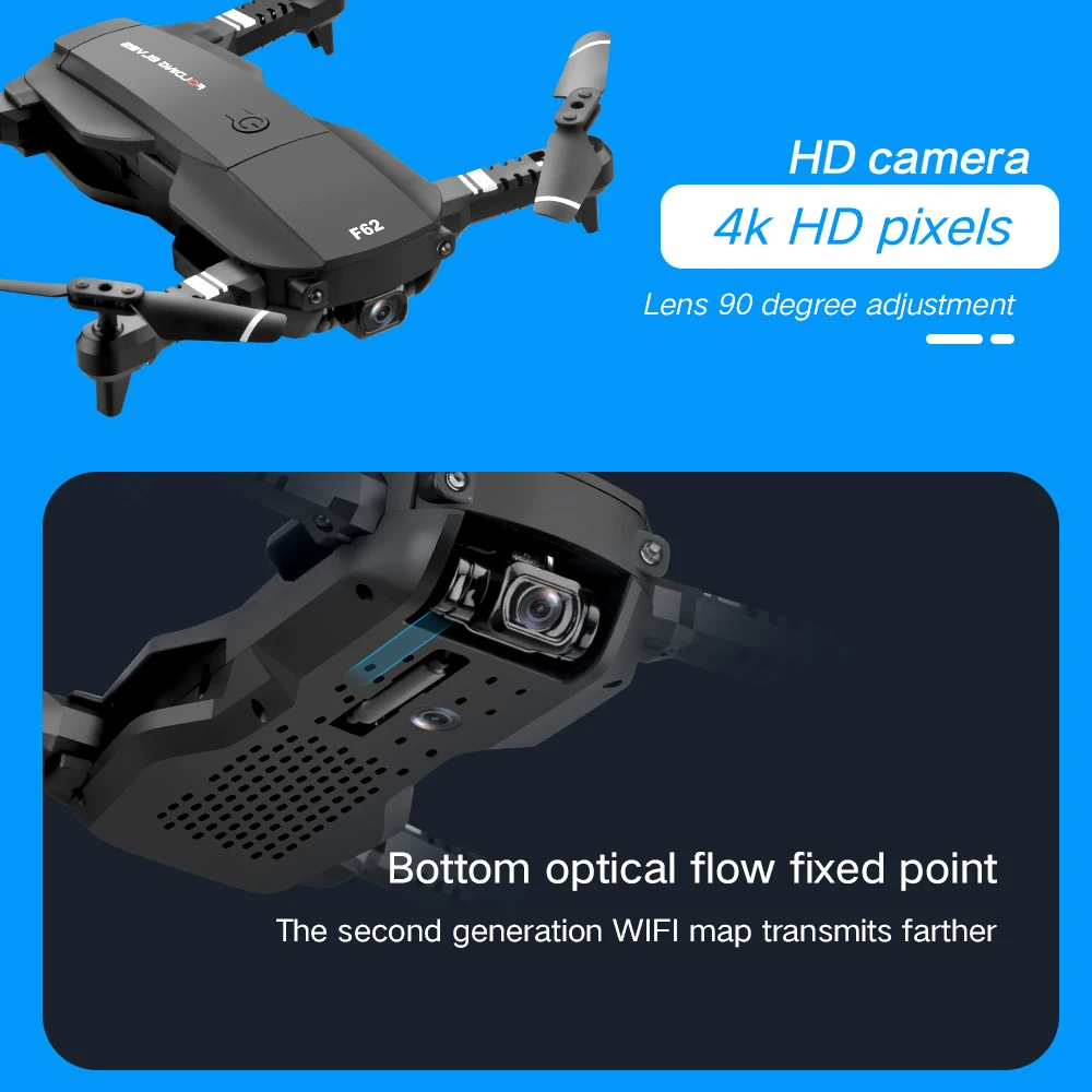 Wi-Fi FPV RC Дрон 4K камера оптический поток воздушный Видео режим высокой фиксации складной рычаг RC Квадрокоптер самолет Квадрокоптер игрушки для детей