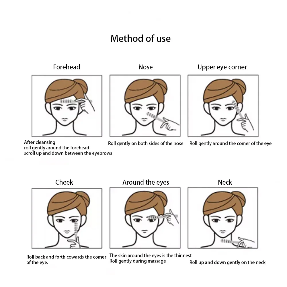 

Face Vibrating Massage Roller Slimmer Facial Massager Roller Face Lifting Roller Facial Tightening Roller for Body Care Tools