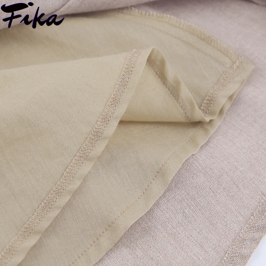 

Vintage Casual Short Dress Summer Women Puff Sleeve A Line Dresses High Waist Square Collar Linen Ladies Party Dress Khaki 2021