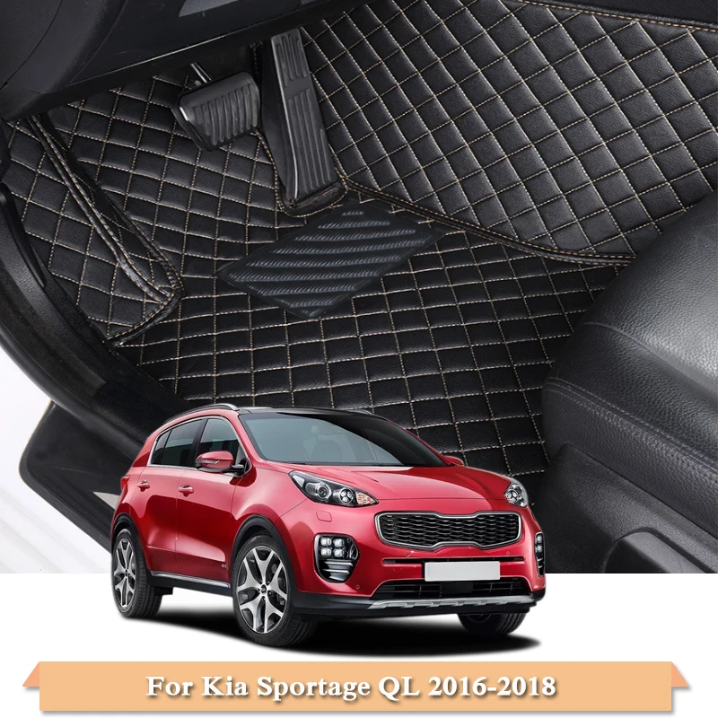 Автомобильные коврики для Kia Sportage SL 2010-2015 QL 2016-2018 кожаные автомобильные ног с 5