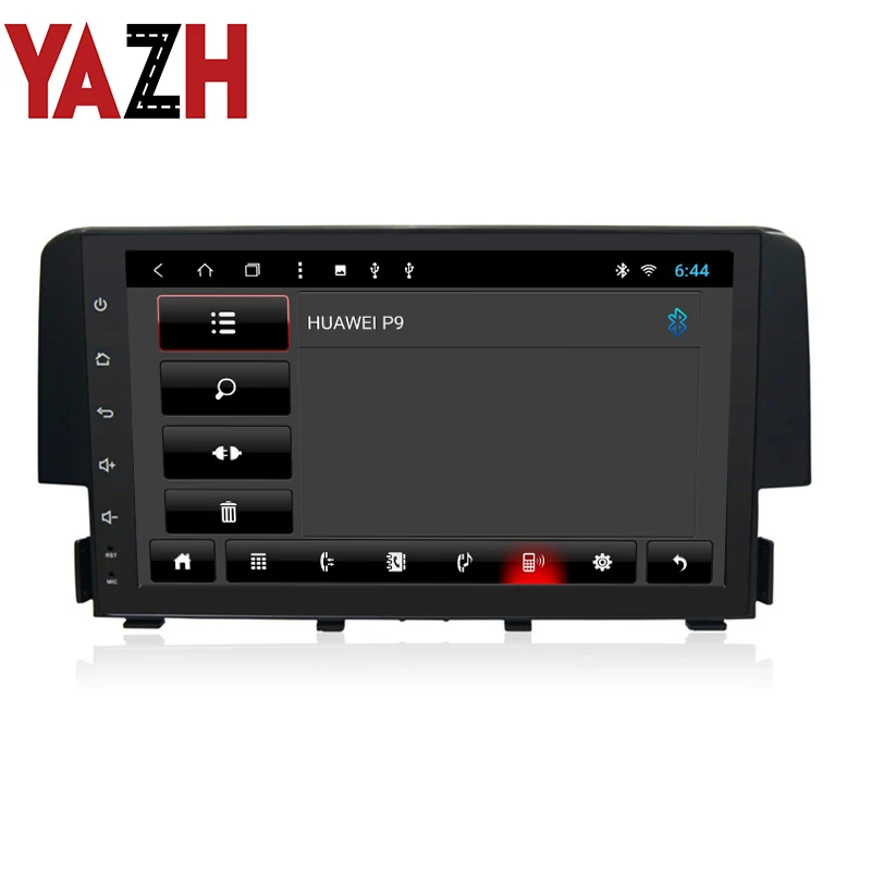 YAZH Android 1080*600 Автомобильный мультимедийный СБ Navi для Honda civic 2016 2017 2018 автомобильный